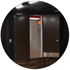 Double doors feature in the Recording Studio